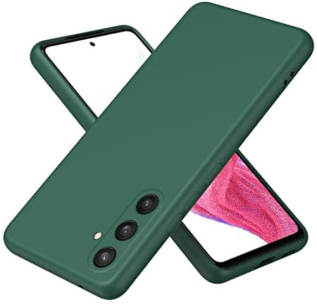 XINYEXIN Coque pour Samsung Galaxy S24 5G Liquid Silicone Case, Étui Coque de Téléphone en Silicone Antichoc Épaissi avec Doublure en Microfibre Housse Protection - Vert