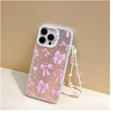 PODSI Luxurious Shining Cute bow tie bracelets Phone Case For iPhone 15 14 13 12 11 Pro Max X XR XS Max 7 8 Plus SE 2020 Cellphone Cases Shockproof Soft Back Cover (Color : Bracelets+case, Size : Fo