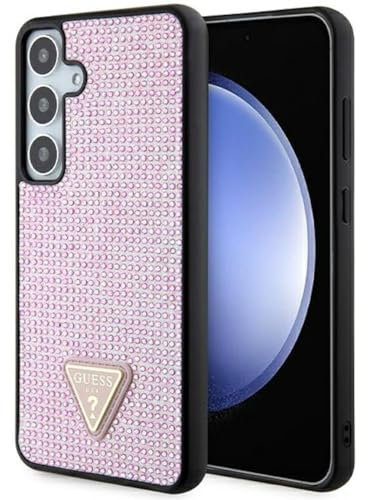 Guess GUHCS24MHDGPPP Hülle für S24+ S926 Rosa hardcase Rhinestone Triangle