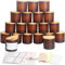 MILIVIXAY Lot de 20 petits pots à bougies vides en verre ambré givré de 113,4 g avec couvercles et kits de fabrication de bougies – Petits pots à bougies vides pour la fabrication de bougies –