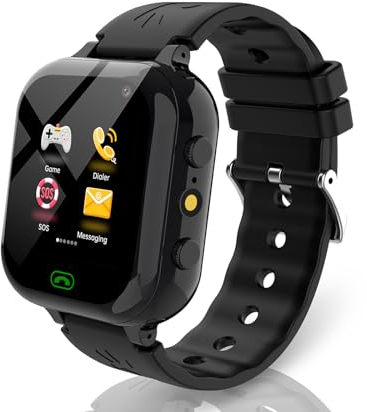 Orologio Smartwatch Bambini Orologio Telefono con SIM SOS Contapassi Torcia Musica Fotocamera Sveglia con 25 Giochi, Orologio Smartwatch Bambino Regalo di Natale per ragazze e ragazzi dai 3 ai 12 Anni