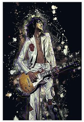 GJHTQLP Poster Jimmy Page 015 Leinwandposter, Wandkunst, Dekordruck, Bild Gemälde für Wohnzimmer, Schlafzimmer, Dekoration, 30 x 45 cm