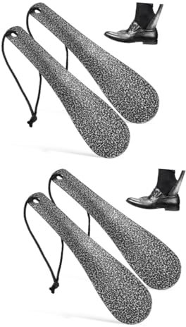 SOIMISS 4 Stück Schuhlöffel Aus Metall Kinderstiefel Taschen-schuhanzieher Kurzstieliger Schuhanzieher Reise Schuhanzieher Männer Kinderwerkzeuge Schuhhebewerkzeug Herrenstiefel Stock Horn