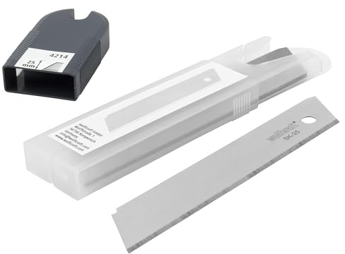 wolfcraft Cuchillas de seguridad, 25 mm - 5 cuchillas continuas sin segmentos separables - 4214000