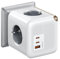 7 en 1 Prise Murale USB, Cube Prise Electrique USB 4000W 16A 4 AC Outlets 2 Type C 1 USB A Wall Multiple Outlet Charger GaN Power Strip, pour Home Bureau, Blanc