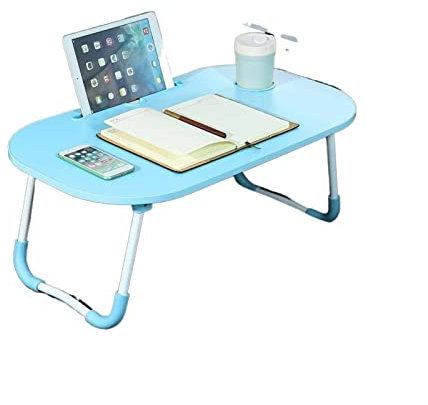 LULUMAIC Scrivanie Supporto da scrivania per Laptop Multifunzione Pieghevole Accogliente Vassoio per Notebook per Divano Letto Scrivania per Computer con Slot per Tablet Portabicchieri