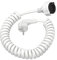 Cable de Extensión en Espiral 230V: 0.8 m a 3 m Cable Espiral de Contacto de Protección con Enchufe y Acoplamiento - Blanco