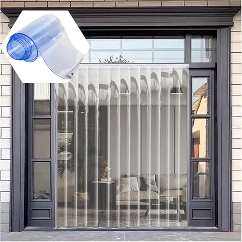 SYFXZZDS PVC a lanieres de Portes d'entrées, Lamelle Industriel Rideau à Lattes Rideau lamelle pour Industriel Boutique Usine Garage Patio, Personnalisé(105x210cm/41.34x82.68in)