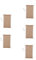 Lurrose 5St Schmuckregal platzsparende aufbewahrung Schmuck-Organizer schmuckständer Wand schmuckdisplay Schmuckhalter Wand Hängender Schmuckhalter-Organizer Ringhalter Light Brown