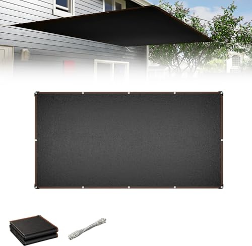 XMTECH Sonnensegel 2x4m Rechteckig, 95% UV-Schutz, 150g/m² HDPE, Windstabiler Schattenspender für Terrasse, Garten, Balkon, Inkl. Befestigungsseilen Anthrazit