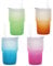 Pastoralist Glass Cups with Straws, 4Pcs Mini Tumbler Shot Glass with Straw 3 Oz Sublimation Cups Stylish Gradient Frosted Mini Tumblers Borosilicate with Lids and Straws for Beer Soda Coffee