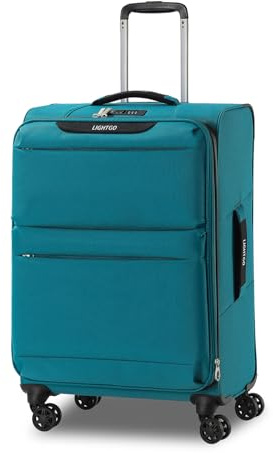 LIGHTGO Reisegepäck 28 Zoll türkis Ultraleicht, TSA-Schloss, 360° Leiserollen, multifunktionale Fächer