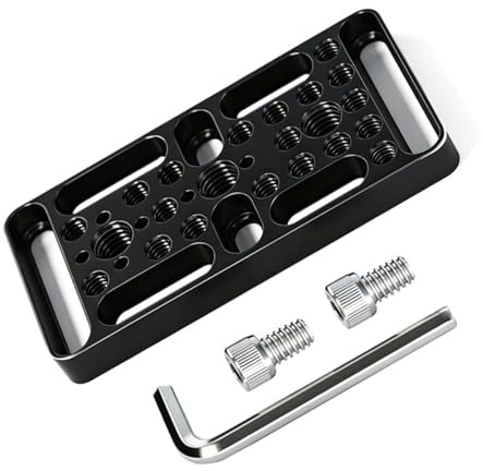 Multifunctional Camera Cheese Plate 1 / 4inch 3 / 8inch Thread Large Cheese Plate for Cameras Tripod Photography Accessories Aluminum