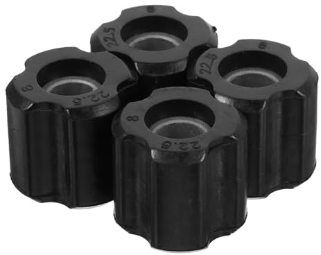 SHINEOFI 4 Stück Radlager Ersatzteil Satz für Rasenmäher und Strauchtrimmer Schwarz aus Pe Passend für 26mm und 28mm Aluminiumrohre Einfache Montage und Universelle Passform