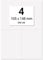 200 x Karteo® Einsteckkarten Einsteckschild Einleger 160g/m² weiß hochwertiges perforiertes Papier 148 x 105 mm (DIN A6) auf 50 Stk. DIN A4 Bögen zum Selbstbedrucken beidseitig