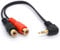OpenII Cable divisor de audio, compatible con RCA Phono Jack a cable adaptador estéreo TRS de 3,5 mm, 20 cm