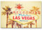 Eau Zone Wandbild auf Leinwand 120x80cm Willkommen in Las Vegas Schild