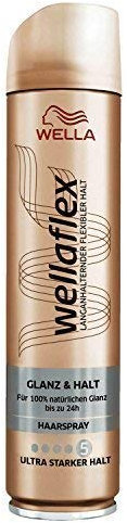 Wellaflex Spray pour Cheveux Brillance & Support, Ultra Fort Maintien, 5er Pack (5 X 250ml)