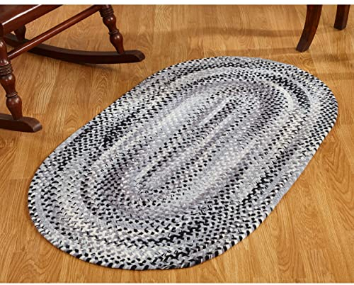 Better Trends Ombre Geflochtener Teppich, 91,4 x 152,4 cm, oval, wendbar und langlebig, 100% weiche Baumwoll-Chenille, ideal für Wohnzimmer, Schlafzimmer, ergonomischer Komfort, geflochtene Matte –