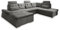 Stella Trading NALO Wohnlandschaft in U-Form, Stoffbezug Stone - Ausziehbares Sofa mit Schlaffunktion und Bettkasten - 324 x 107 x 170 (218) cm (B/H/T)