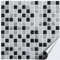FoLIESEN 3D Fliesenaufkleber für Bad, Küche, Badezimmer - Mosaikfliese Grau - Fliesen-Folie selbstklebend - Mosaik Mountain, :32 Stück