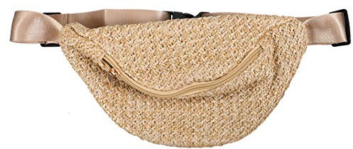 VALICLUD 1 Banane d'été Imitation Paille tissée Poitrine bandoulière, Marron Clair