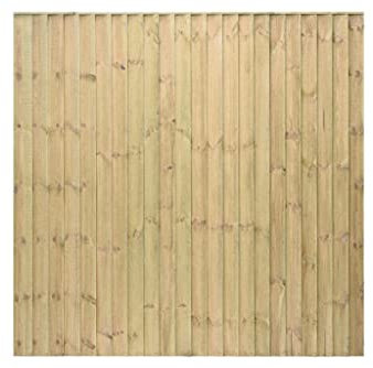Timber Products (PACK OF 5) Fence Panel (1.83m x 1.52m) 6ft 5ft - Garden Fencing Panels Feather Edge Construction Treated Heavy Duty Close Board (6x5 featheredge)