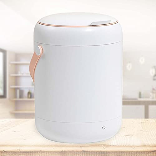 PanHuiWen Mini Lavatrice Beauty Blender Mini Lavatrice Portatile Lavatrice Campeggio Lavatrice Miniatura 2.8L Antibatterico con Luce Blu,White