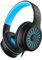Elecder i45 - Auriculares con cable negros, graves estéreo de alta fidelidad, ligeros y plegables, cuerda tejida de nailon de 5 pies, ideal para la escuela, viajes, hogar, oficina y mucho más