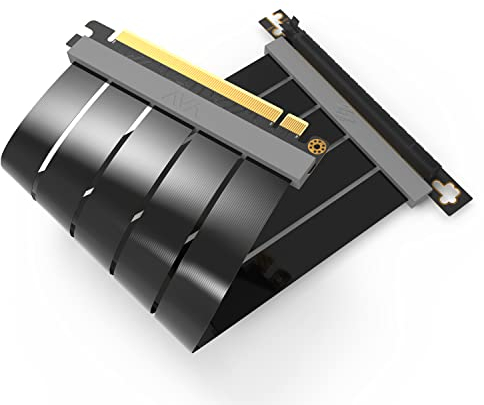 LINKUP - AVA PCIe 4.0 Gen 4 x16 Riserkabel - RTX 4090 RX7900 Ready - Steigere deine Gaming-Performance - 90 Grad Schwarz (15cm)