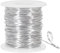 Tenn Well 20 Gauge 0,8 mm Aluminium-Basteldraht für die Schmuckherstellung, 100M biegsamer Metalldraht zum Modellieren, Basteln, Modellieren und Umwickeln (Silber)