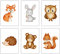 Poster Kinderzimmer Bilder Deko Babyzimmer 6er Set Für Kinder Waldtiere
