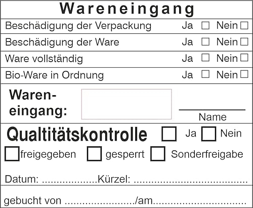 Firmenstempel WARENEINGANGSKONTROLLE + QR mit trodat Professional Datumstempel 54120 – Custom- (116x70 mm) in verschiedenen Ausführungen, Büro, Buchungsstempel, Kontierungsstempel