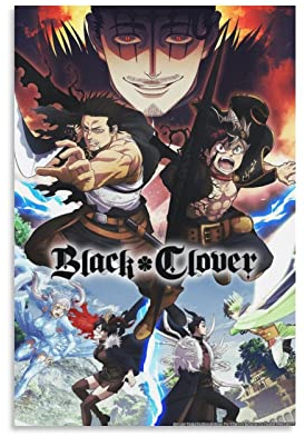 Japan Anime Black Clover Poster Kunstdruck Wand Foto Farbe Poster Hängendes Bild Familie Dekor 40 x 60 cm