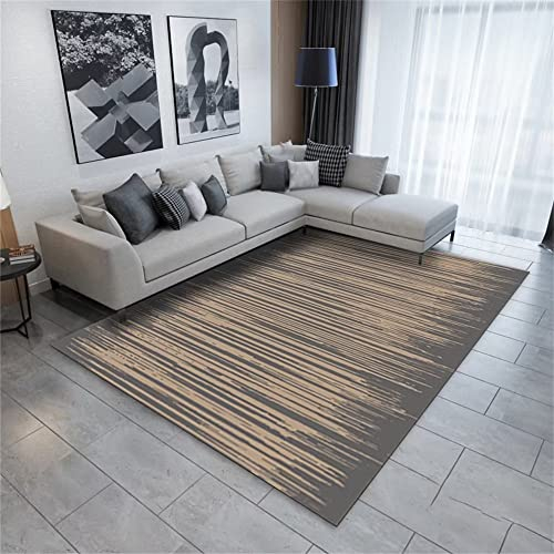 Kunsen Living Floor Teppich küche Grauer Teppich gelb bedrucktes Design niedriger Samt Feuchtigkeit beständige und kälte beständige Wohnzimmer Dekoration deko Zimmer Teenager Pastell deko 160X280CM