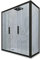 Cabine parois de douche coulissante 80x120 cm H 200 en PVC Noir Matt Verre Transparent mod. Glam Duo