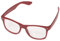 Miobo Sonnenbrillen Party Brillen 1980 style Retro Atzen Nerdbrille Hornbrille Sonnenbrille oder Klarglas Schwarz (Weinrot Klarglas)