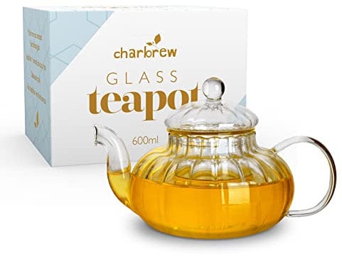 Charbrew 600ml Pumpkin Glass Teapot