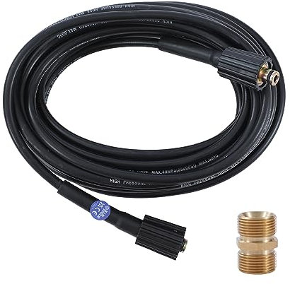 AIM Tools 10M Tuyau pour Nettoyeur Haute Pression 2000 PSI avec Raccords Filetés Mâle M22 14 mm Tuyau d'Extension de Nettoyeur Haute Pression 171354