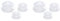 2 set di 3 coppette in silicone per massaggio a ventosa per spalla, braccia, corpo, trasparente