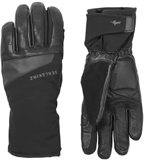 SEALSKINZ Fransen, Fusionskontrolle, Uni, wasserdicht, extrem kaltes Wetter, Schafsleder, isolierter Handschuh für Outdoor-Aktivitäten und Arbeit, dreilagige Isolationstechnologie, Futter aus