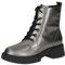 CAPRICE Damen Stiefeletten zum Schnüren aus Leder mit Reißverschluss, Metallisch (Stone Metallic), 40 EU