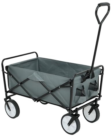 AKORD | Chariot TYRS | Touristique | Pliable | Facile à Utiliser | avec Une poignée Confortable | Grande capacité | Construction Solide | Roues Robustes | en 581 | 145 litres | 110 kg | Gris