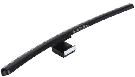 Monitor Light Bar with RGB Backlight, Stepless Dimming LED Computer Night Light, 7 Color Mode, Touch Control Curved Computer Monitor Lamp Bar for Office