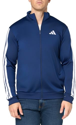 adidas Survêtement de sport 3 bandes pour homme, Bleu foncé, XXL