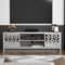Galano Mollison 2 Door TV Unit with Acrylic Mirror – Entertainment Centre for up to 60 Inch TV – TV Stand Cabinet for Living Room with Large Storage (Dusty Grey Oak)