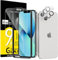 NEW'C Kit de 4, 2 x Verre Trempé pour iPhone 13 (6,1 Pouces) et 2 x Protection Caméra Arrière - Kit Outil d'Installation Facile - Anti Rayures - Ultra Résistant-HD Transparent