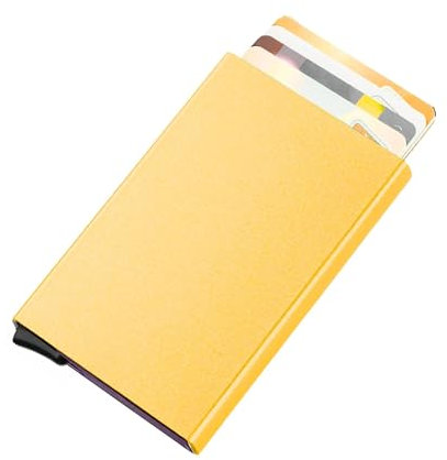 DarNova Porta carte in metallo protezione RFID - Porta carte di credito automatico in alluminio resistente uomo e donna portafoglio minimalista per carte, documenti d'identità e documenti - Design