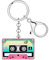 LONYOO Acryl Vintage Kassette Band Schlüsselanhänger Retro 90er 80er Jahre Zubehör für Frauen Mädchen Rucksack Geldbörse Charms (Rosa)