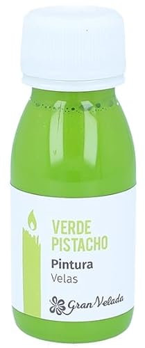 Gran Velada - Pintura Verde Pistacho para Velas 60ml | Pintura Brillante para Manualidades | Pigmento para Velas